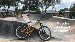 Massive skatepark session with the crew!!
