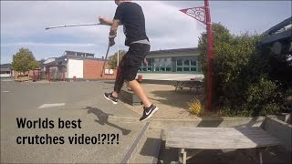 WORLDS BEST Crutches athlete!!! MUST WATCH!