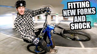 UPGRADING MY BIKE WITH NEW FORKS AND SHOCK -...