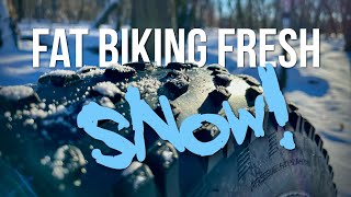 Fat Biking Fresh Snow - Part 1