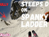 Steep Skiing BlueBird Day on Spanky's Ladder...