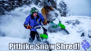 Riding Pitbikes in the Snow with Smallz - Back...