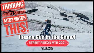How to ride MTB in the snow? Hold on and hope...