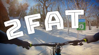 ❄️ Fatbiking on a bluebird day at Sentiers...