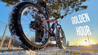 Fat Biking Fresh Snow - Part 4 - Golden Hour