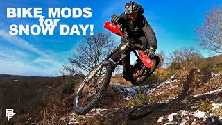 NEW DOWNHILL BIKE SPIKE TYRES FOR SNOW DAY MTB...
