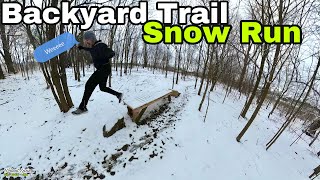 Running Vlog: Snowy Backyard Trail 5k Run /...