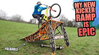 MY NEW FOLDING KICKER RAMP IS EPIC - URBAN MTB...