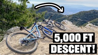 Epic 5000 Feet Downhill in Los Angeles? (Mt...