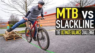 MTB VS SLACKLINE// THE ULTIMATE BALANCE TEST!!