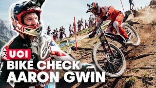 Aaron Gwin DH Bike Check l UCI MTB World Cup 2019