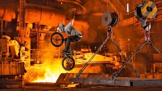 Vasya Lukyanenko's BMX Session in a Steel Mill...