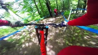 Claudio Caluori Follows Aaron Gwin on...