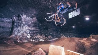 Underground MTB Dirt Jump Session in the Mega...
