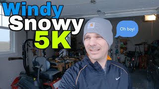 Running Vlog: Windy Snowy 5k Run: Finding...