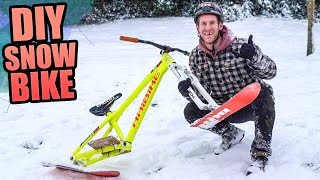 RIDING MY DIY SNOW BIKE MODIFICATION - THE...