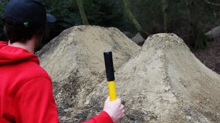 BUILDING MTB DIRT JUMPS IN MY BACKYARD -...