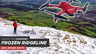 FROZEN RIDGELINE - Epic Drone Shots Riding the...