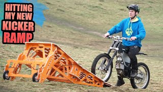 HITTING MY NEW KICKER RAMP ON MY ELECTRIC...
