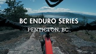 Racing the rocky Stage 5 of the BC Enduro...