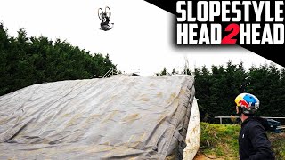 INSANE MTB HEAD-T0-HEAD AT MY SLOPESTYLE...