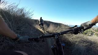 MTB Two Balls behind Brad complete with a crash