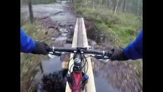 Muddy MTB XC trail ride