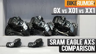 SRAM Eagle AXS Comparison - GX vs XO1 vs XX1...