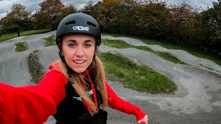 Riding a pump track on hardtail MTB!