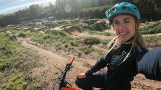 Learning drop offs and hitting dirt jumps on...