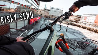 FINALLY DID IT!! BIGGEST URBAN MTB STAIR GAP...