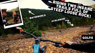 Riding Two Insane MTB trails full of Steep...