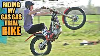 RIDING MY GAS GAS TRIAL MOTORBIKE - NEW BOOTS...