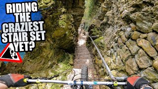 RIDING THE CRAZIEST STAIR SET YET - ULTIMATE...