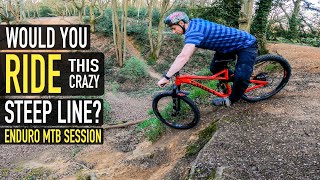WOULD YOU TRY THIS STEEP MTB LINE?// ENDURO...