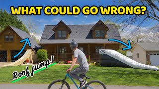 Building an insane roof jump in Joe’s front...