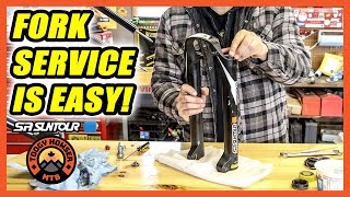 SR Suntour Fork Lower Leg Service // It's easy...