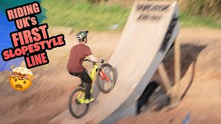 RIDING THE FIRST PUBLIC MTB SLOPESTYLE LINE IN...