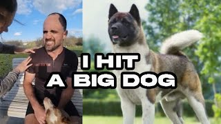 I hit a BIG DOG with my bike and hurt my...