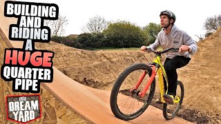 BUILDING AND RIDING A HUGE WOODEN QUARTER PIPE...