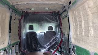 Spray Foam Insulation Fun! 2018 Ford Transit...