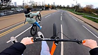 POV STREET RIDING WITH LITTLE HARRY