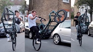 CARGO BIKE WHEELIE CHALLENGE!!
