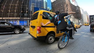 WHEELIS THROUGH NEW YORK TRAFFIC