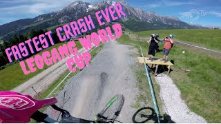 Fastest Crash Ever! Leogang World Cup Race Run...