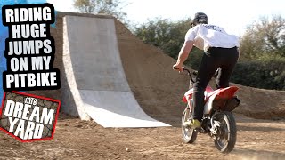RIDING HUGE JUMPS ON MY CRF110 PIT BIKE - MTB...