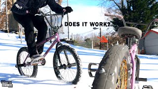 Studded Snow Tires For Our BMX Bike! *Not...