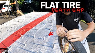 Flat Tire Death Gap Ramp Is Crazy!