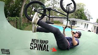 Big Boy Spinals On His Brand New Ramp!