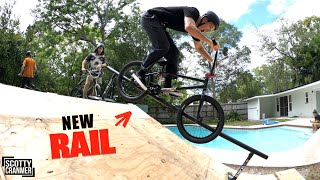 New Rail On Big Boy's Backyard Ramp!